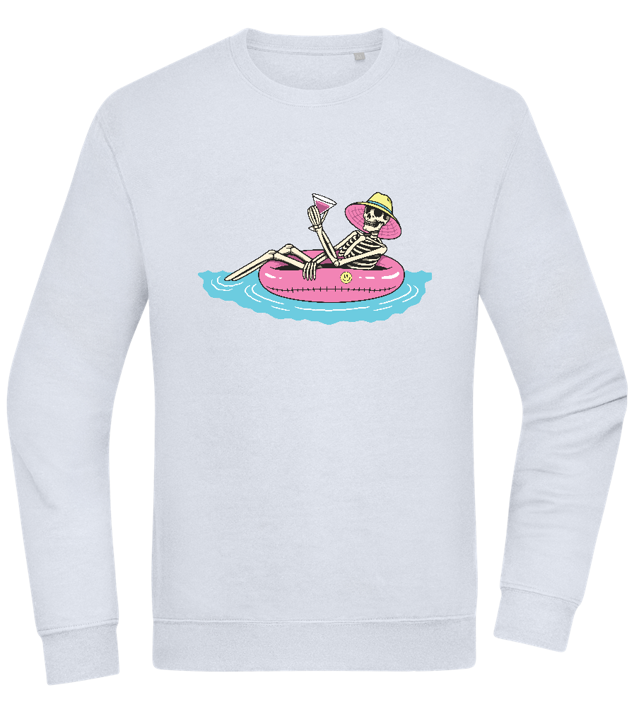 Drink And Chill Design - Comfort Essential Unisex Sweater_CREAMY BLUE_front