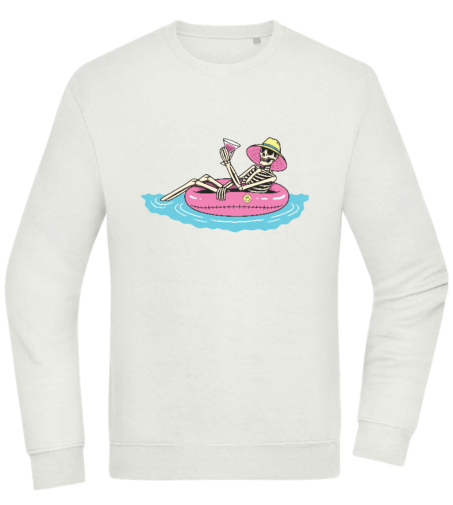 Drink And Chill Design - Comfort Essential Unisex Sweater_CREAMY GREEN_front