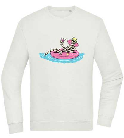 Drink And Chill Design - Comfort Essential Unisex Sweater_CREAMY GREEN_front