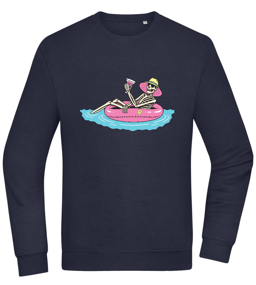 Drink And Chill Design - Comfort Essential Unisex Sweater_FRENCH NAVY_front