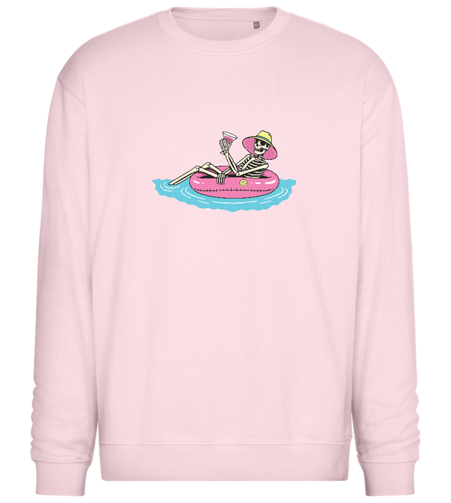 Drink And Chill Design - Comfort Essential Unisex Sweater_LIGHT PEACH ROSE_front