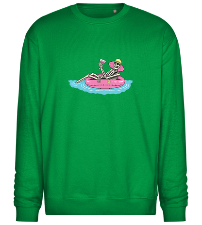 Drink And Chill Design - Comfort Essential Unisex Sweater_MEADOW GREEN_front