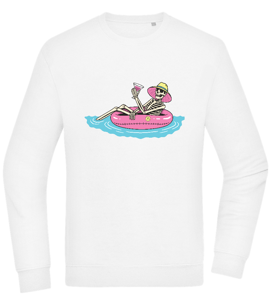 Drink And Chill Design - Comfort Essential Unisex Sweater_WHITE_front