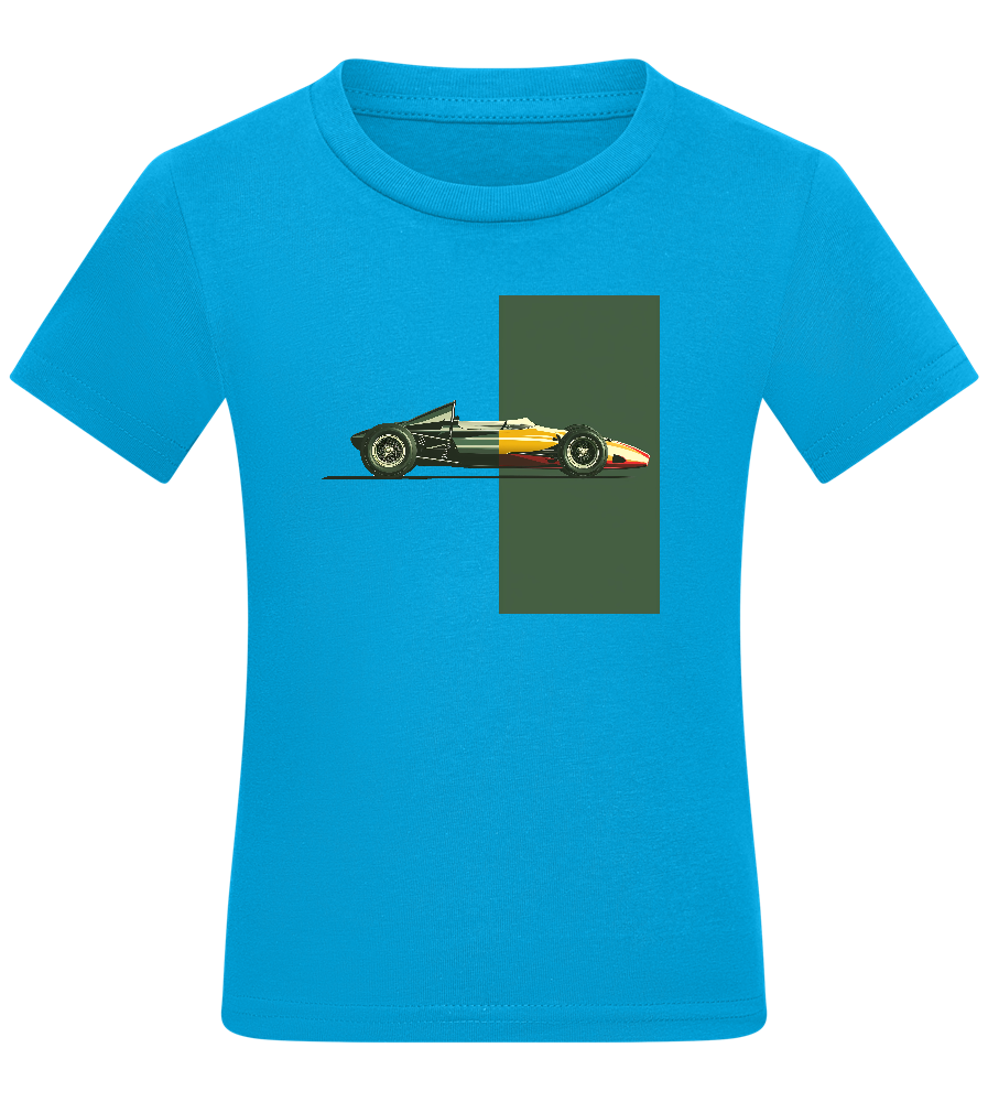 Retro F1 Design - Comfort kids fitted t-shirt_TURQUOISE_front