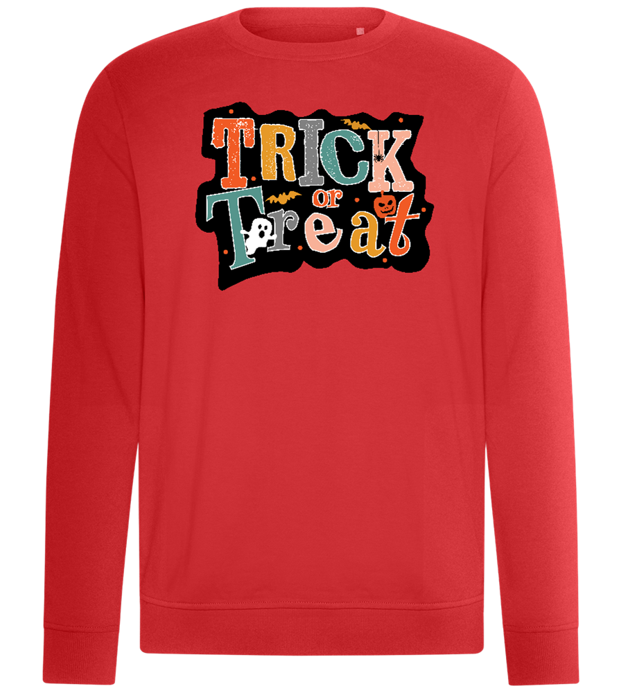 Spooky Trick or Treat Design - Comfort unisex sweater_RED_front