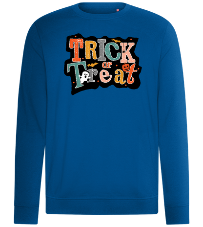 Spooky Trick or Treat Design - Comfort unisex sweater_ROYAL_front