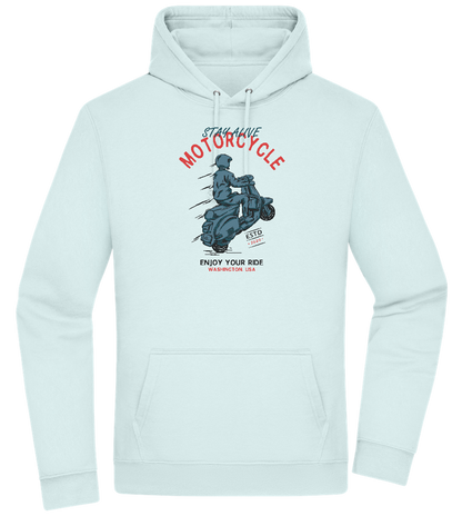 Stay Alive Motorcycle Design - Premium Essential Unisex Hoodie_ARCTIC BLUE_front