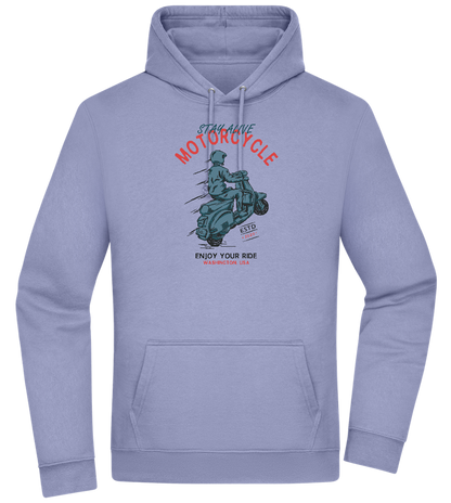 Stay Alive Motorcycle Design - Premium Essential Unisex Hoodie_BLUE_front