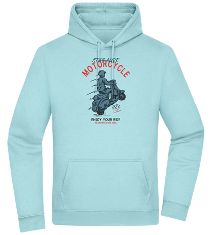 Stay Alive Motorcycle Design - Premium Essential Unisex Hoodie_POOL BLUE_front