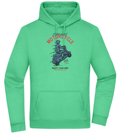 Stay Alive Motorcycle Design - Premium Essential Unisex Hoodie_SPRING GREEN_front