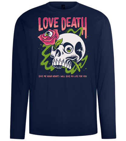 Skull Love Death Design - Comfort men's long sleeve t-shirt_MARINE_front