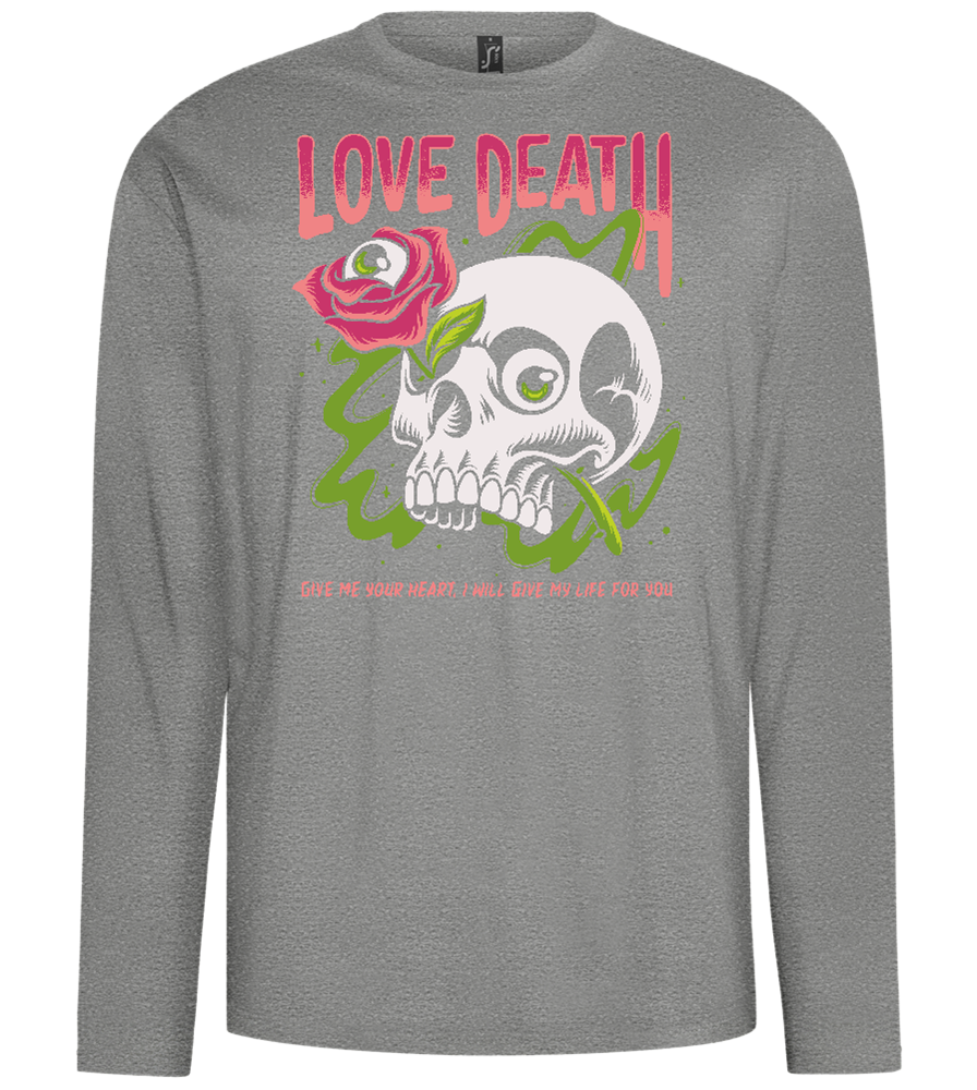 Skull Love Death Design - Comfort men's long sleeve t-shirt_ORION GREY_front