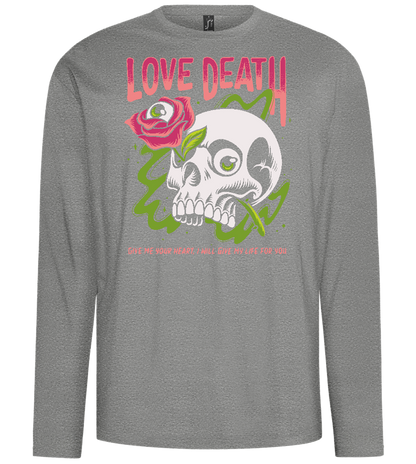 Skull Love Death Design - Comfort men's long sleeve t-shirt_ORION GREY_front