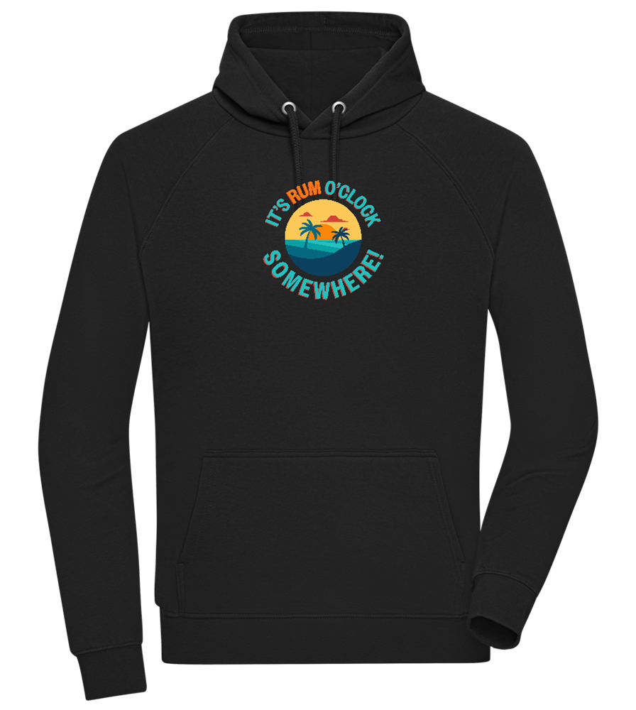 It's Rum O'Clock Design - Comfort unisex hoodie_BLACK_front