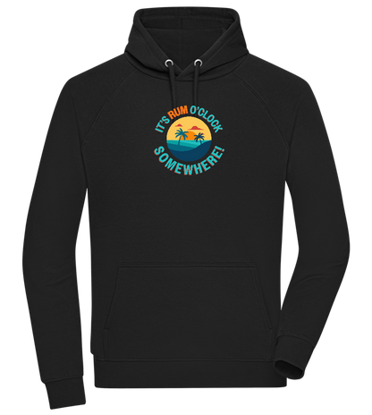 It's Rum O'Clock Design - Comfort unisex hoodie_BLACK_front