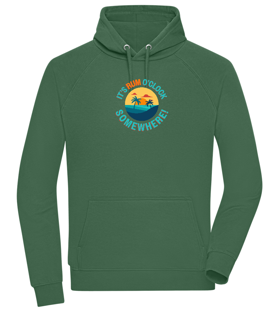 It's Rum O'Clock Design - Comfort unisex hoodie_GREEN BOTTLE_front