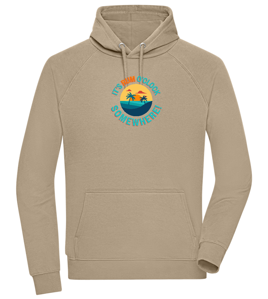 It's Rum O'Clock Design - Comfort unisex hoodie_KHAKI_front