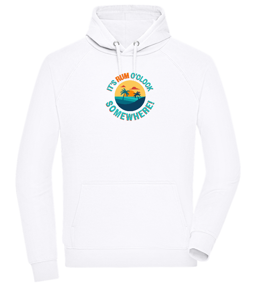 It's Rum O'Clock Design - Comfort unisex hoodie_WHITE_front