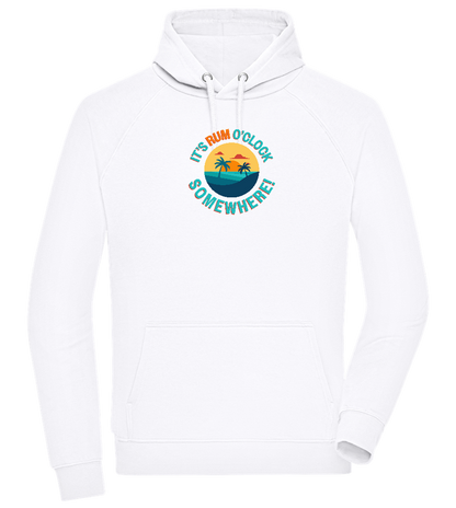 It's Rum O'Clock Design - Comfort unisex hoodie_WHITE_front