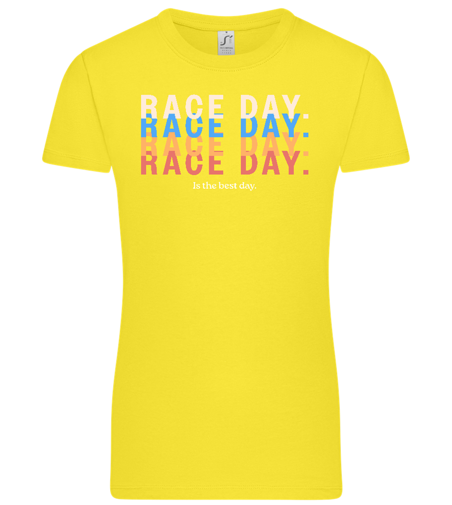 Best Day of the Week Design - Premium women's t-shirt_YELLOW_front