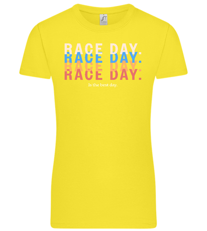 Best Day of the Week Design - Premium women's t-shirt_YELLOW_front