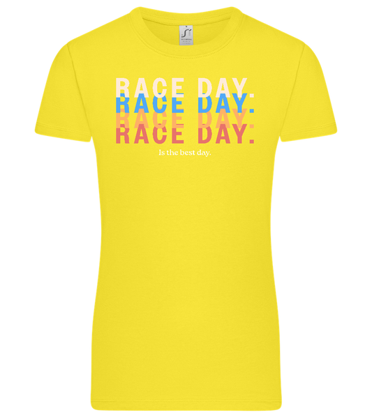 Best Day of the Week Design - Premium women's t-shirt_YELLOW_front