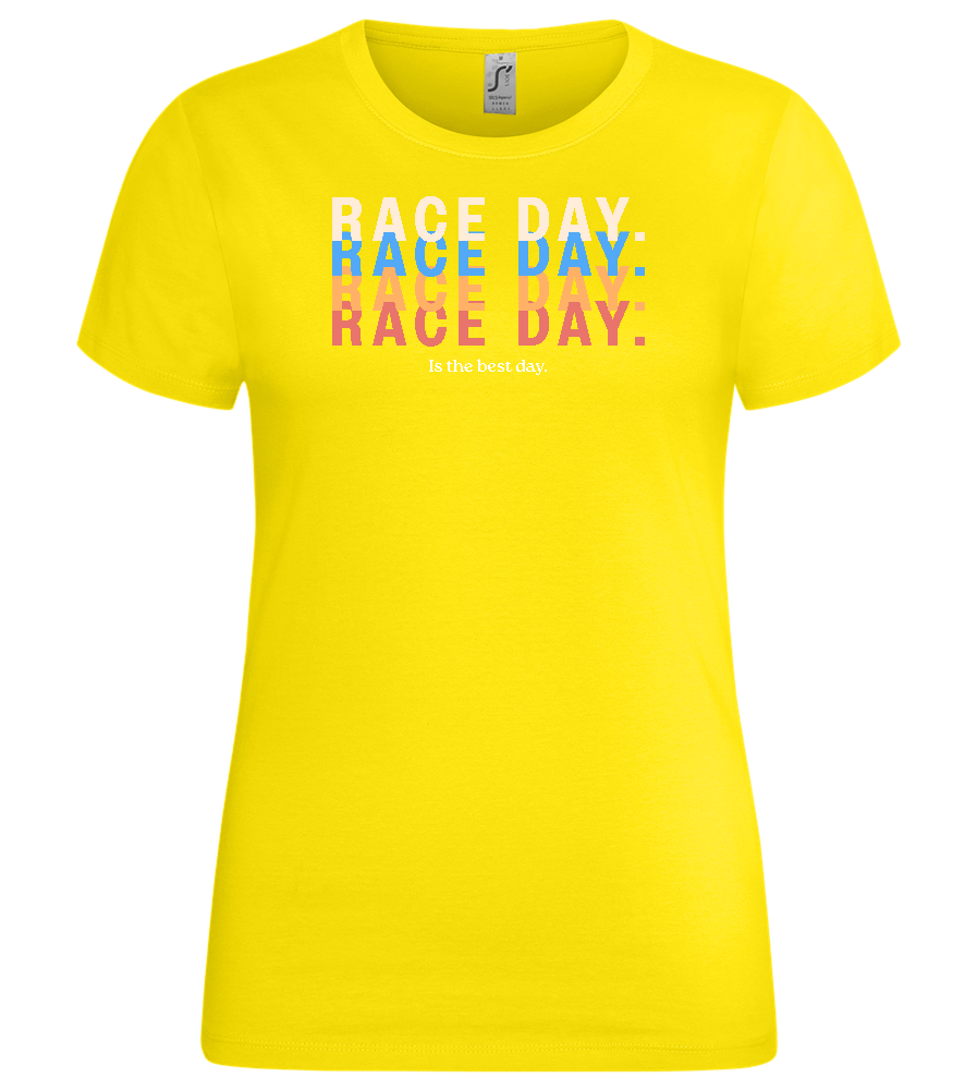 Best Day of the Week Design - Premium women's t-shirt_YELLOW_front