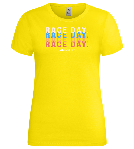 Best Day of the Week Design - Premium women's t-shirt_YELLOW_front