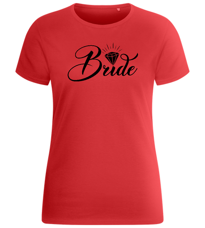 Bride with Diamond Design - Basic women's fitted t-shirt_RED_front