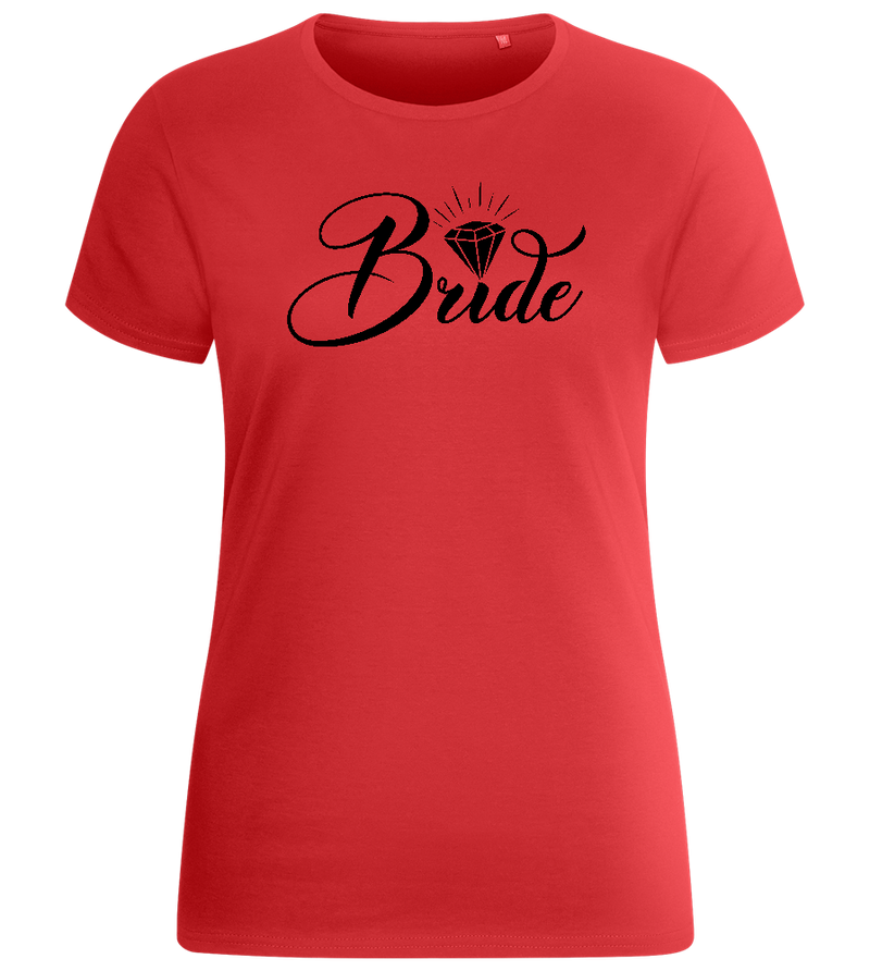 Bride with Diamond Design - Basic women's fitted t-shirt_RED_front