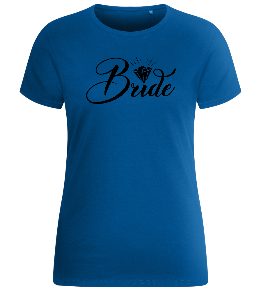 Bride with Diamond Design - Basic women's fitted t-shirt_ROYAL_front