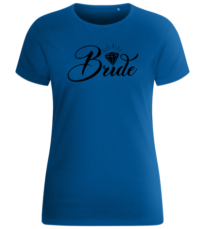 Bride with Diamond Design - Basic women's fitted t-shirt_ROYAL_front