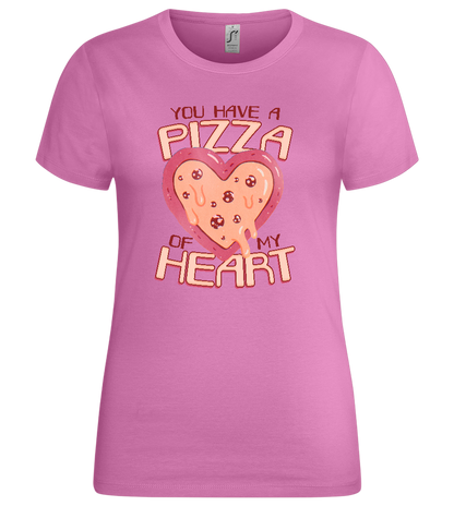 Pizza Of My Heart Design - Premium women's t-shirt_PINK ORCHID_front