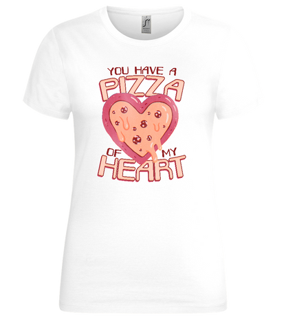 Pizza Of My Heart Design - Premium women's t-shirt_WHITE_front