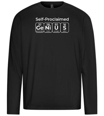 Genius Periodic Table Design - Premium men's long sleeve t-shirt_DEEP BLACK_front