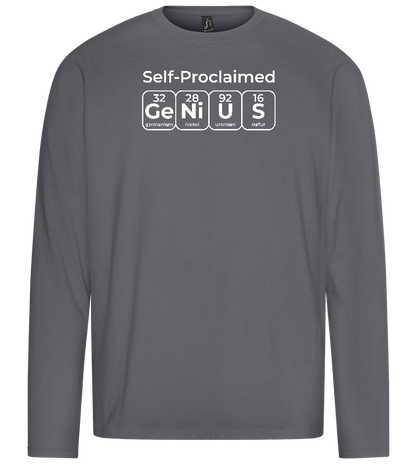 Genius Periodic Table Design - Premium men's long sleeve t-shirt_MOUSE GREY_front