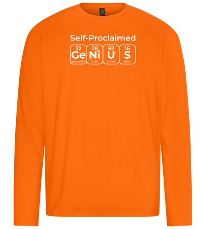 Genius Periodic Table Design - Premium men's long sleeve t-shirt_ORANGE_front