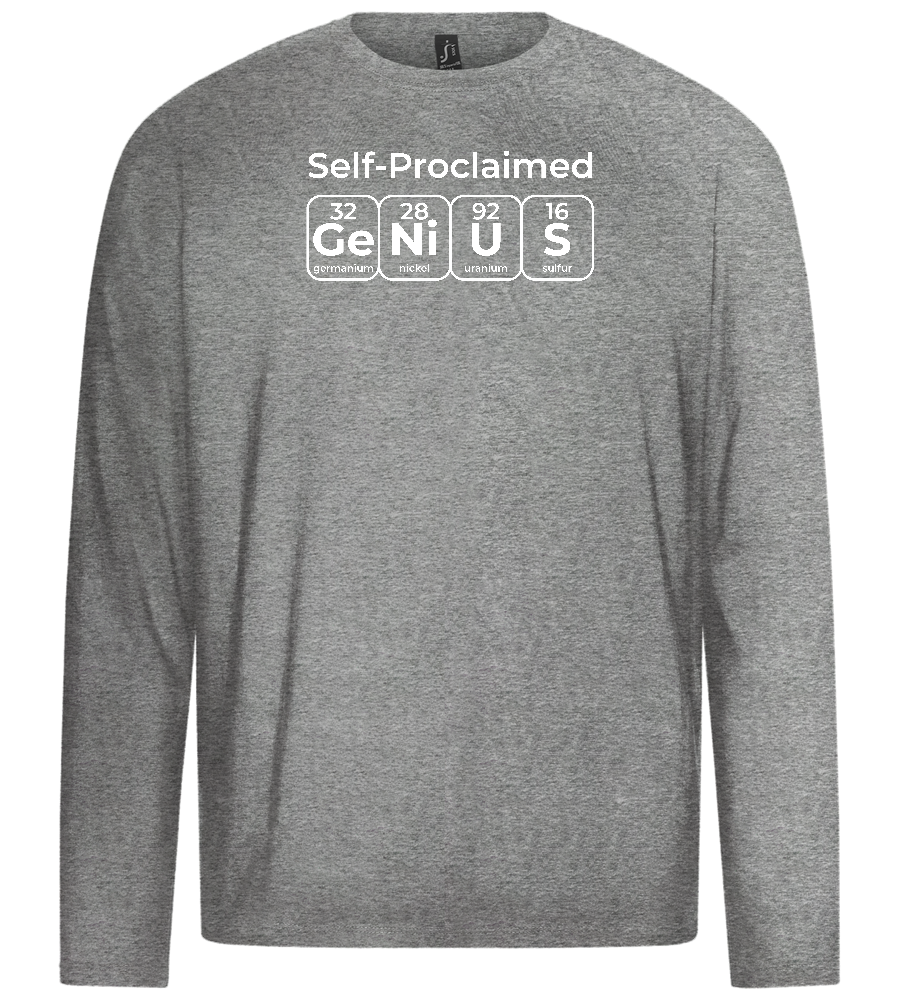 Genius Periodic Table Design - Premium men's long sleeve t-shirt_ORION GREY_front