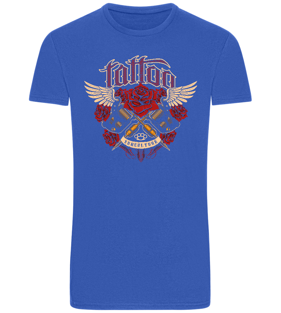 Subculture Tattoo Design - Basic Unisex T-Shirt_ROYAL_front