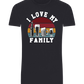 I Love My Family Design - Basic Unisex T-Shirt_FRENCH NAVY_front