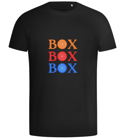 Box Box Box Design - Comfort men's t-shirt_DEEP BLACK_front