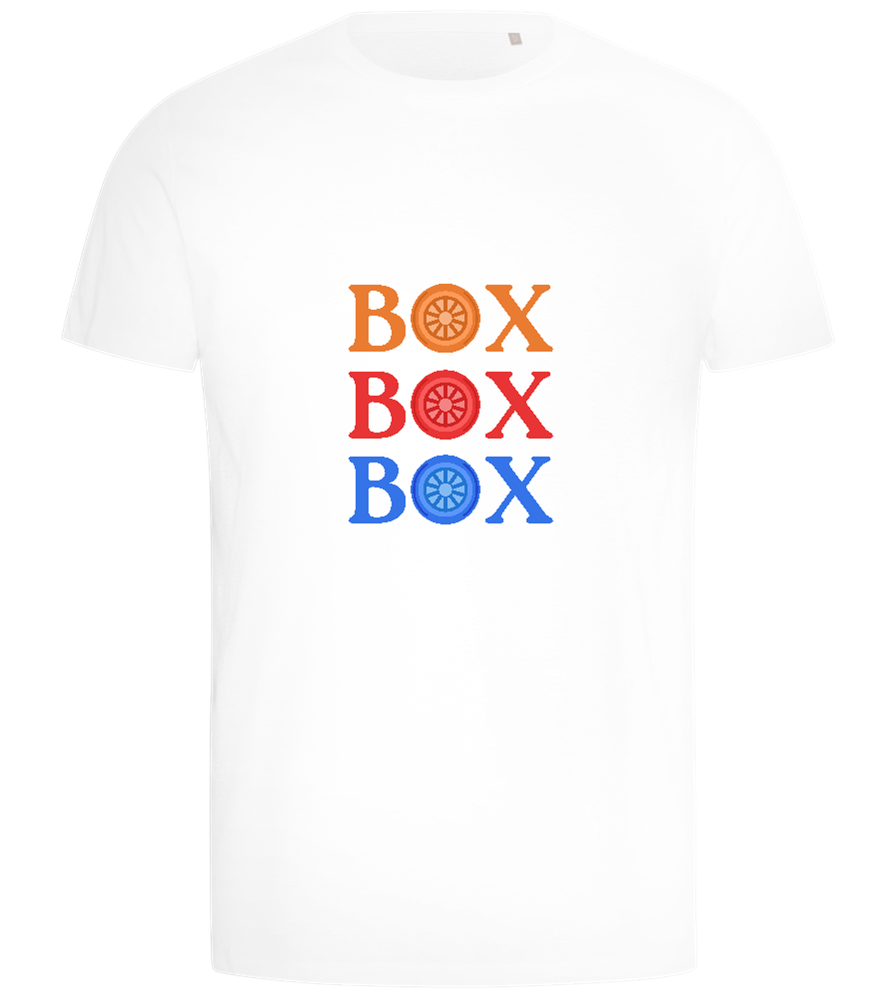 Box Box Box Design - Comfort men's t-shirt_WHITE_front