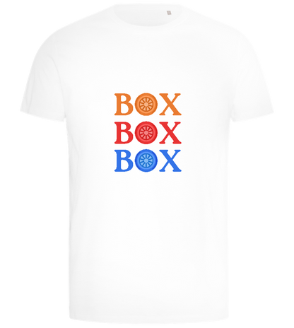 Box Box Box Design - Comfort men's t-shirt_WHITE_front