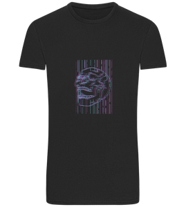 Neon Lines Skull Design - Basic Unisex T-Shirt