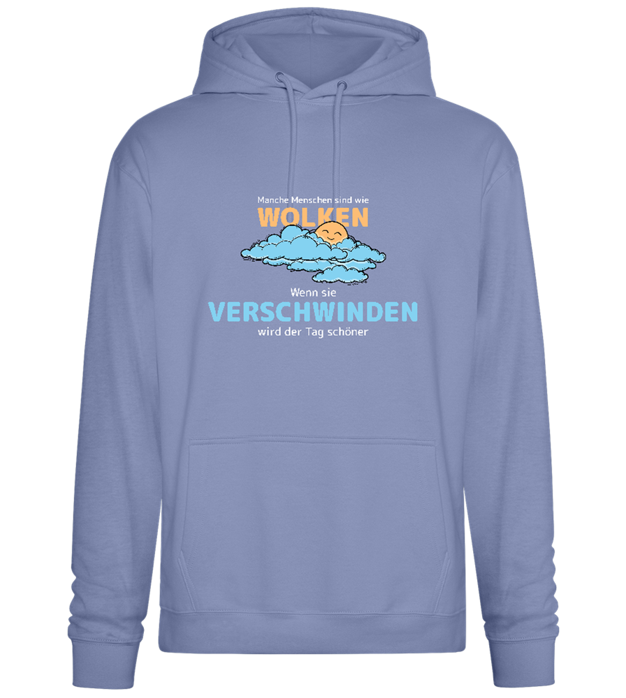 Bye Bye Clouds Design - Premium Essential Unisex Hoodie_BLUE_front