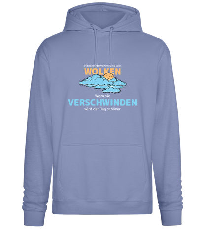 Bye Bye Clouds Design - Premium Essential Unisex Hoodie_BLUE_front