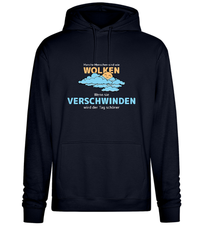 Bye Bye Clouds Design - Premium Essential Unisex Hoodie_FRENCH NAVY_front