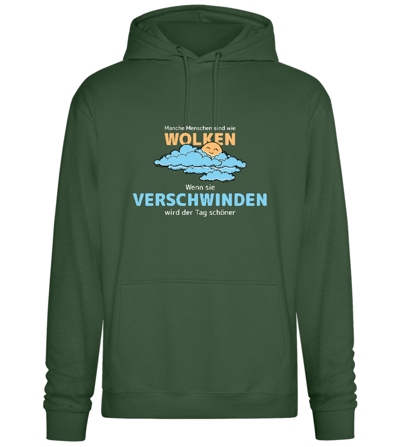 Bye Bye Clouds Design - Premium Essential Unisex Hoodie_GREEN BOTTLE_front