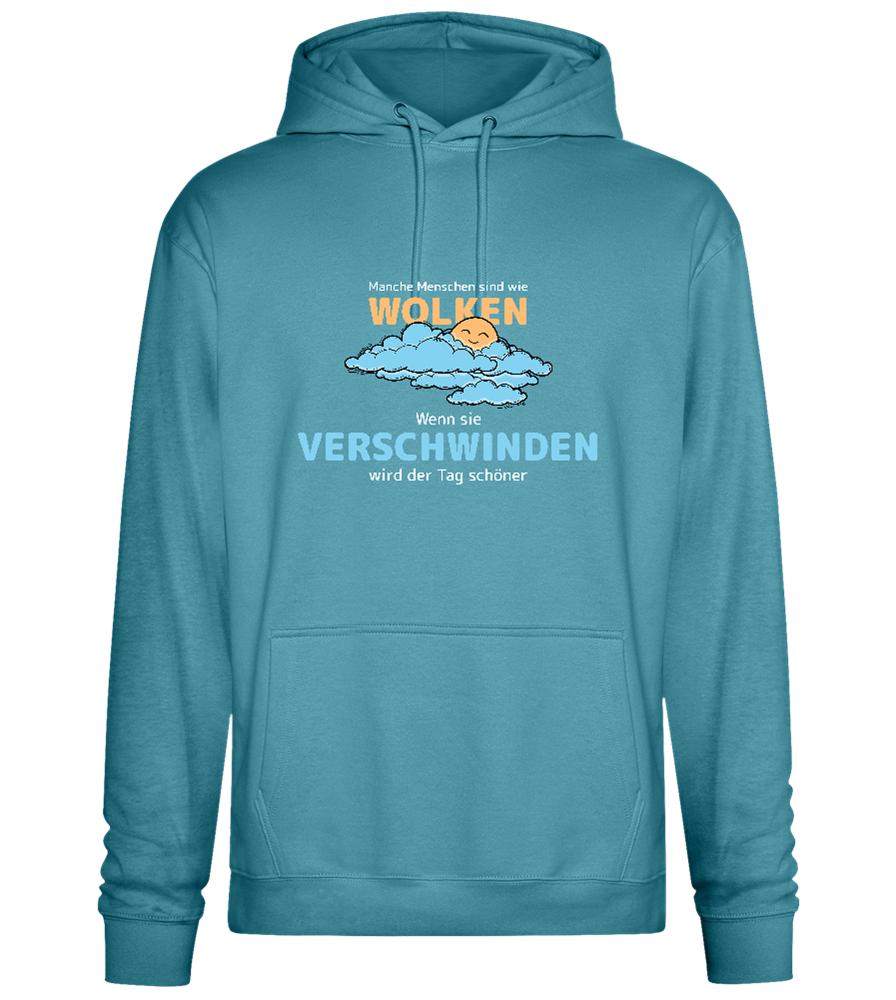 Bye Bye Clouds Design - Premium Essential Unisex Hoodie_POOL BLUE_front