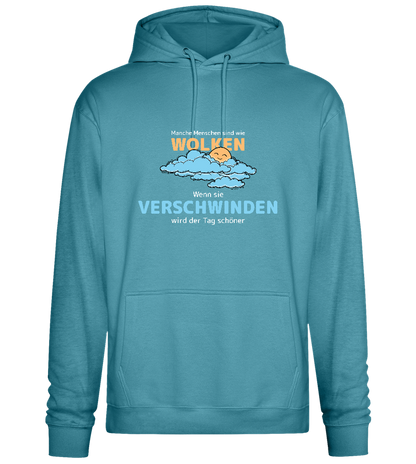 Bye Bye Clouds Design - Premium Essential Unisex Hoodie_POOL BLUE_front